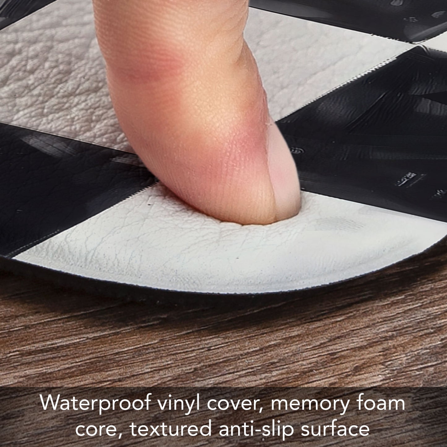 Arlington Check 30” x 20” Decorative Vinyl Comfort Floor Mat Manufactured in the USA