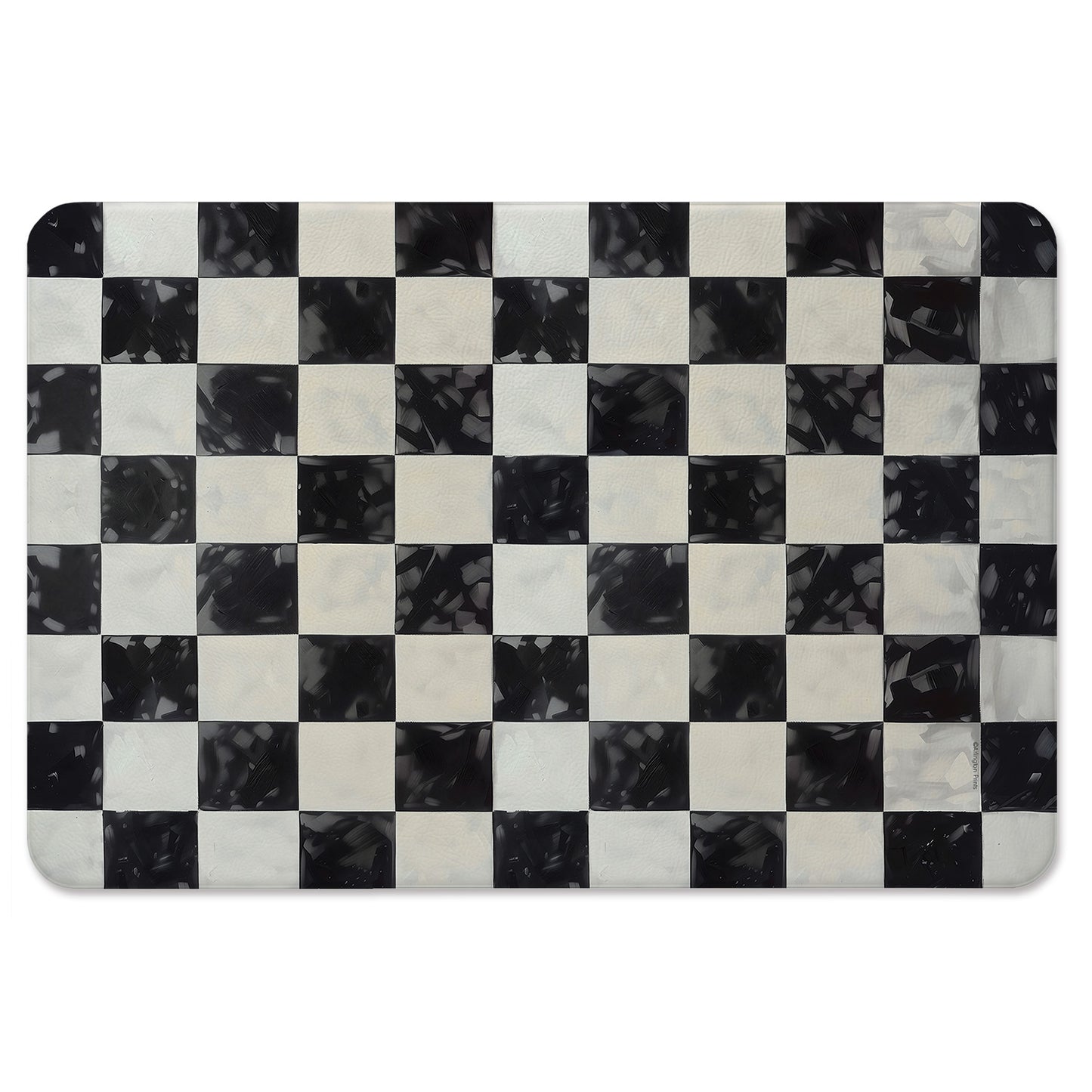 Arlington Check 30” x 20” Decorative Vinyl Comfort Floor Mat Manufactured in the USA
