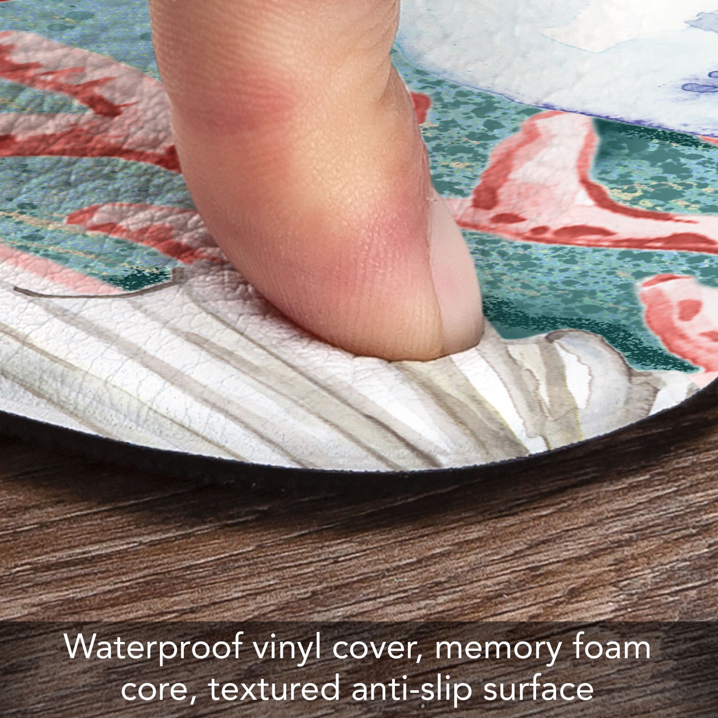 Beach is Calling 30” x 20” Decorative Vinyl Comfort Floor Mat Manufactured in the USA