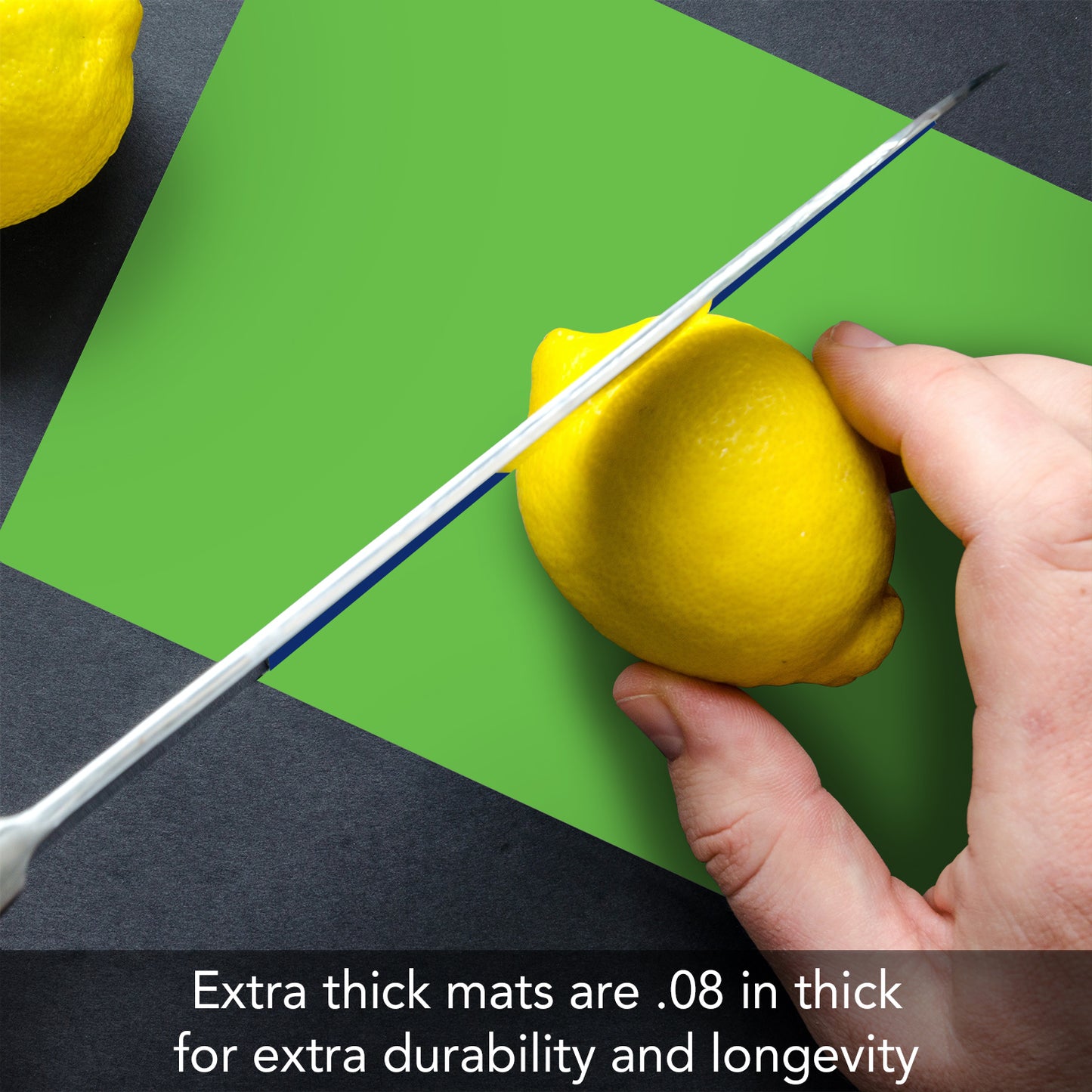 Cut N’ Funnel Mojito 4 Pack Thick Multicolor Plastic Cutting Board Mats Made in the USA BPA & PVC Free Plastic Mat Measures 10” x 8”