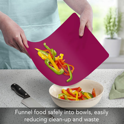 Cut N’ Funnel Patriotic 3 Pack Thick Multicolor Multi-Size Plastic Cutting Board Mats Made in the USA BPA & PVC Free Plastic