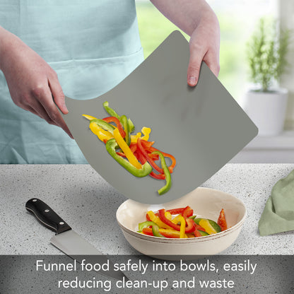 Cut N’ Funnel Spa Day 3 Pack Thick Multicolor Multi-Size Plastic Cutting Board Mats Made in the USA BPA & PVC Free Plastic