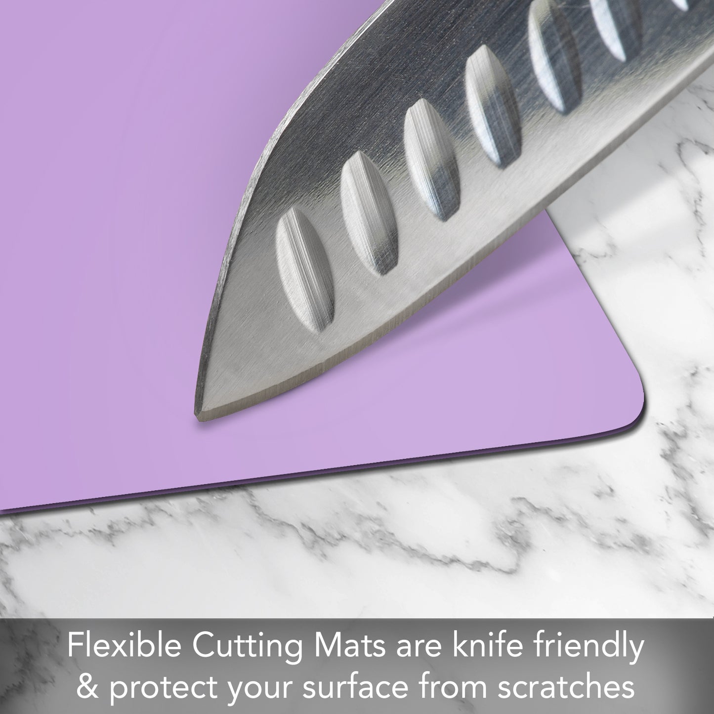Cut N’ Funnel Spa Day 3 Pack Thick Multicolor Multi-Size Plastic Cutting Board Mats Made in the USA BPA & PVC Free Plastic