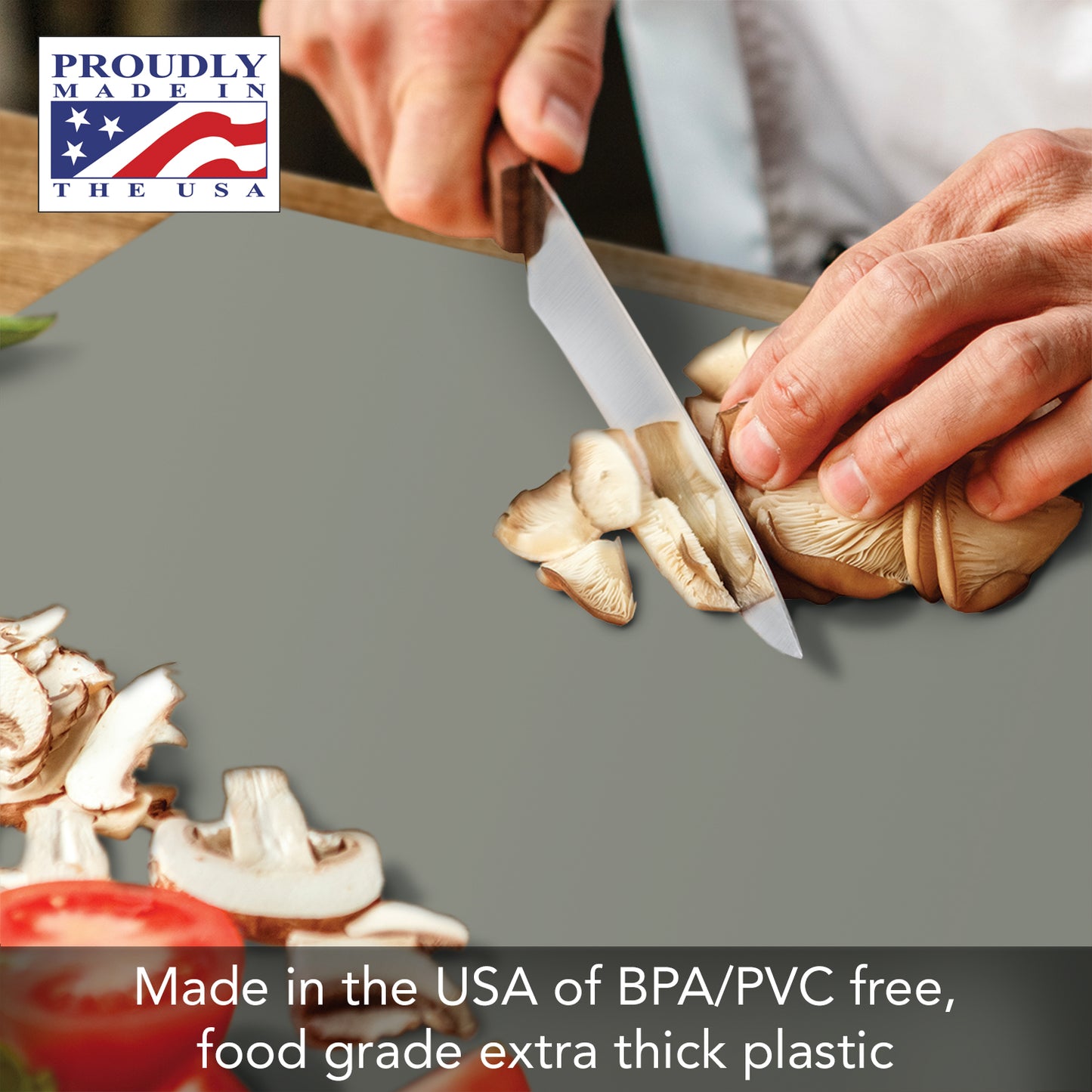 Cut N’ Funnel Spa Day 3 Pack Thick Multicolor Multi-Size Plastic Cutting Board Mats Made in the USA BPA & PVC Free Plastic