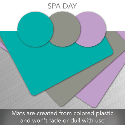 Cut N’ Funnel Spa Day 3 Pack Thick Multicolor Multi-Size Plastic Cutting Board Mats Made in the USA BPA & PVC Free Plastic