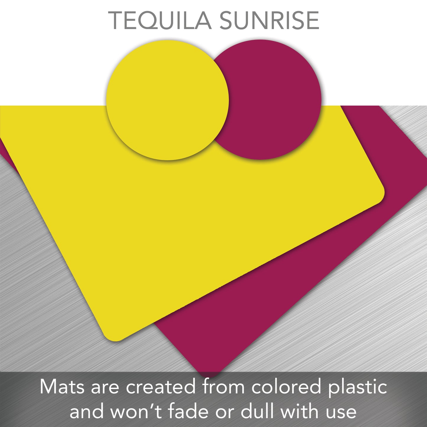 Cut N’ Funnel Tequila Sunrise 2 Pack Thick Multicolor Plastic Cutting Board Mats Made in the USA BPA & PVC Free Plastic