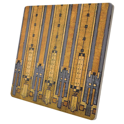 Frank Lloyd Wright Avery Coonley House Design on 8" Square Stone Trivet