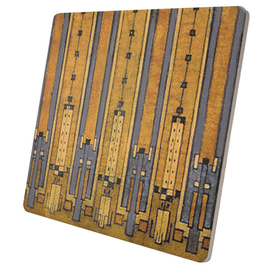 Frank Lloyd Wright Avery Coonley House Design on 8" Square Stone Trivet