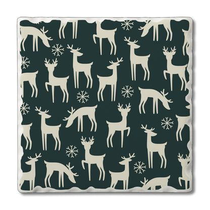 Thirstystone Reindeer Games Single Tumbled Tile Coasters Manufactured in The USA Decorative, Stylish, Craft Your Own Collection