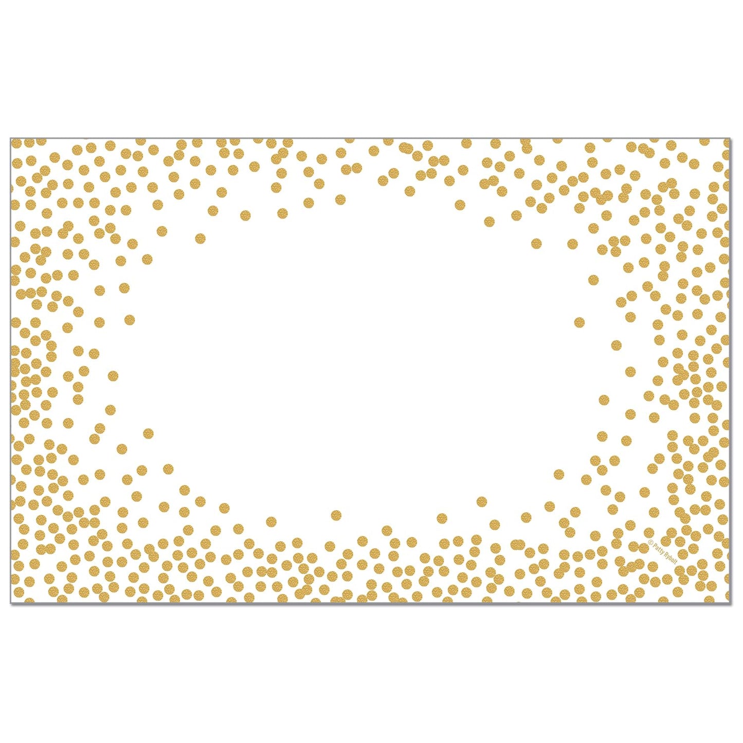 CounterArt Gold Confetti 24 Premium Paper Placemats in Resealable Storage Bag Made in The USA 17" x 11"