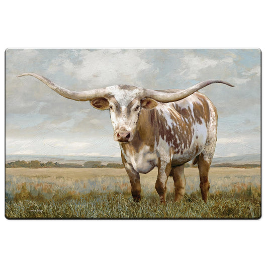 Highland Home Longhorn 30” x 20” Decorative Vinyl Comfort Floor Mat Manufactured in The USA, Waterproof, Easy to Clean