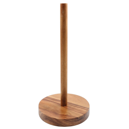 Thirstystone Natural Mango Wood Paper Towel Holder 13.75” x 6.5”, Freestanding, Sturdy, Solid Base