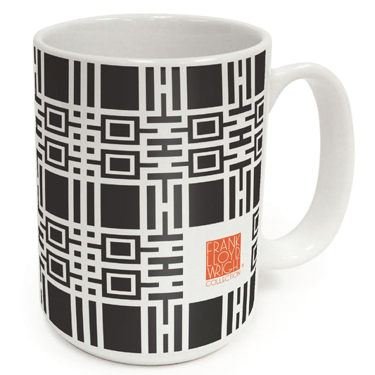 Highland Home Midway Gardens Wall Pattern by Frank Lloyd Wright 15 oz. Ceramic Mug Manufactured in the USA Dishwasher Safe Microwave Safe