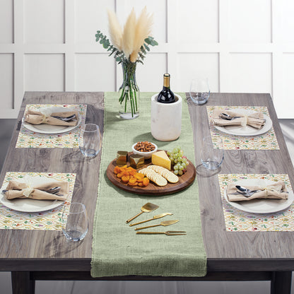 CounterArt Wildflowers 24 Premium Paper Placemats in Resealable Storage Bag Made in The USA 17" x 11"
