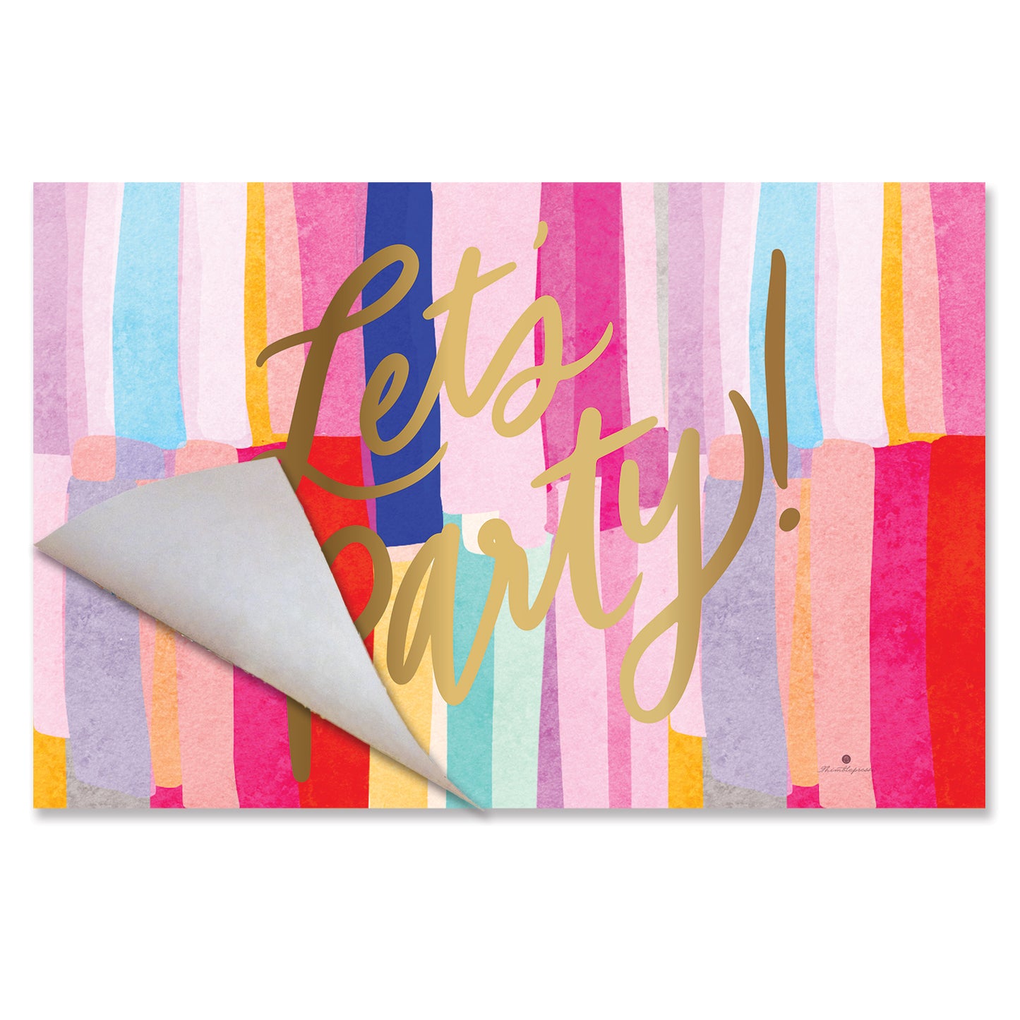 CounterArt Let's Party 24 Premium Paper Placemats in Resealable Storage Bag Made in The USA 17" x 11"