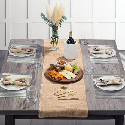 CounterArt Ticking Stripe 24 Premium Paper Placemats in Resealable Storage Bag Made in The USA 17" x 11"