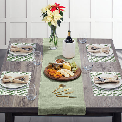 CounterArt Christmas Trees 24 Premium Paper Placemats in Resealable Storage Bag Made in The USA