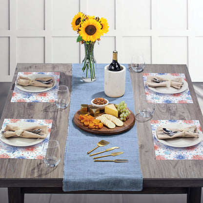 CounterArt Star Spangled 24 Premium Paper Placemats in Resealable Storage Bag Made in The USA