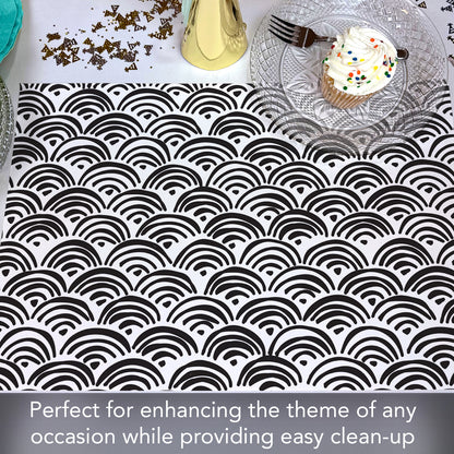 CounterArt Black Arches 24 Premium Paper Placemats in Resealable Poly-Bag Made in The USA 17" x 11"