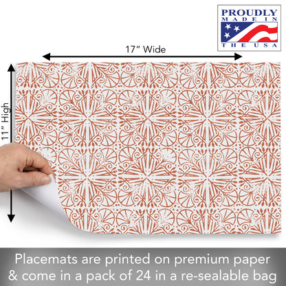 CounterArt Mohave Light 24 Premium Paper Placemats in Resealable Poly-Bag Made in The USA 17" x 11"