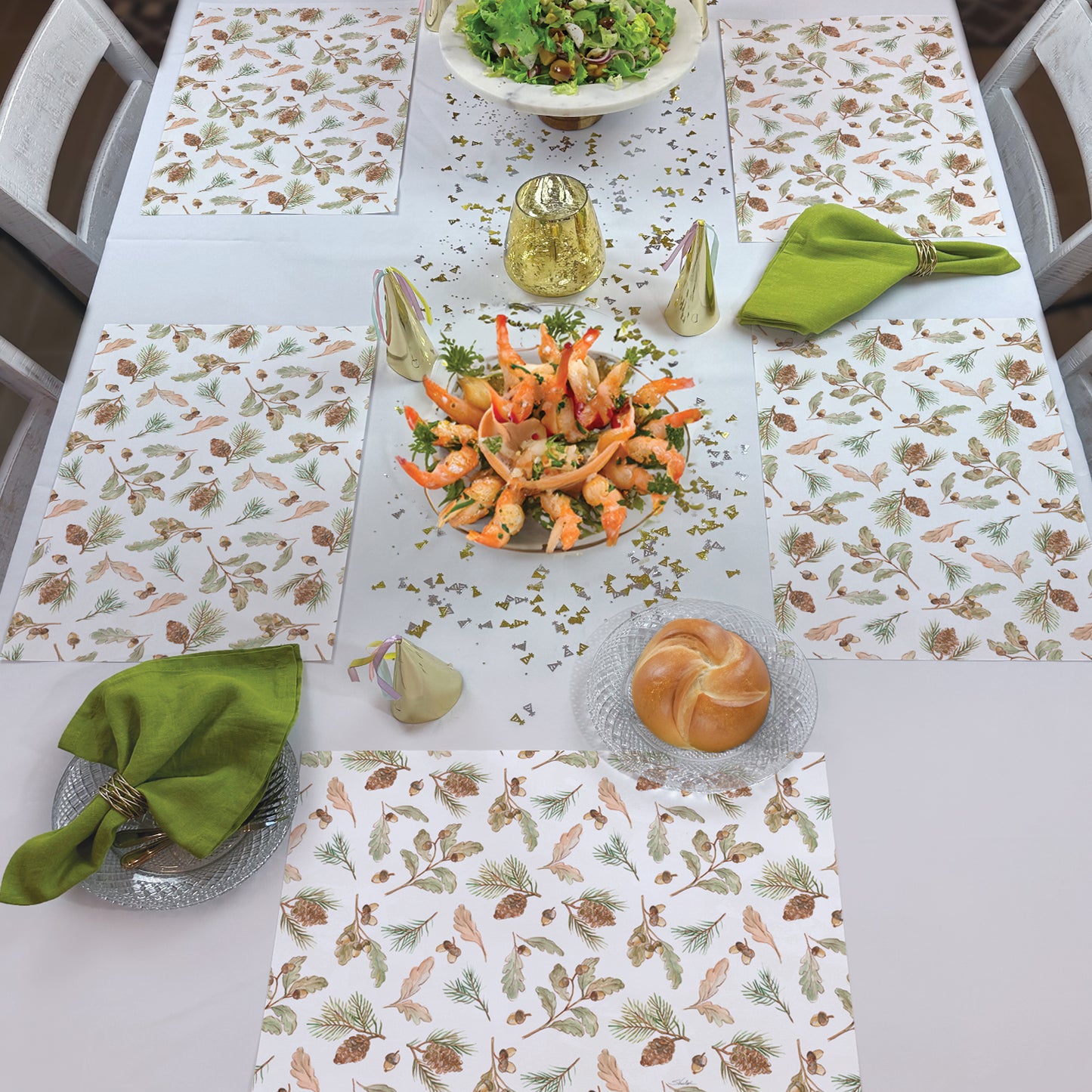 Rustic Pines 24 Sheet Reusable Premium Paper Stock Placemats in Resealable Storage Bag Made in The USA 17" x 11" (Copy)