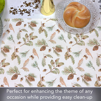 Rustic Pines 24 Sheet Reusable Premium Paper Stock Placemats in Resealable Storage Bag Made in The USA 17" x 11" (Copy)