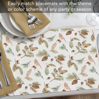 Rustic Pines 24 Sheet Reusable Premium Paper Stock Placemats in Resealable Storage Bag Made in The USA 17" x 11" (Copy)
