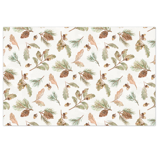 Rustic Pines 24 Sheet Reusable Premium Paper Stock Placemats in Resealable Storage Bag Made in The USA 17" x 11" (Copy)