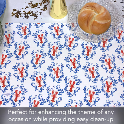 Seafood Bake 24 Sheet Reusable Premium Paper Stock Placemats in Resealable Storage Bag Made in The USA 17" x 11"