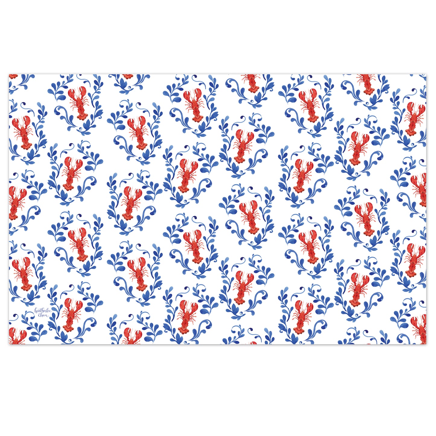 Seafood Bake 24 Sheet Reusable Premium Paper Stock Placemats in Resealable Storage Bag Made in The USA 17" x 11"