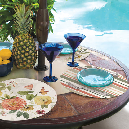CounterArt Blessed by Nature 4 Pack Round Reversible Easy Care Flexible Placemats Made in the USA