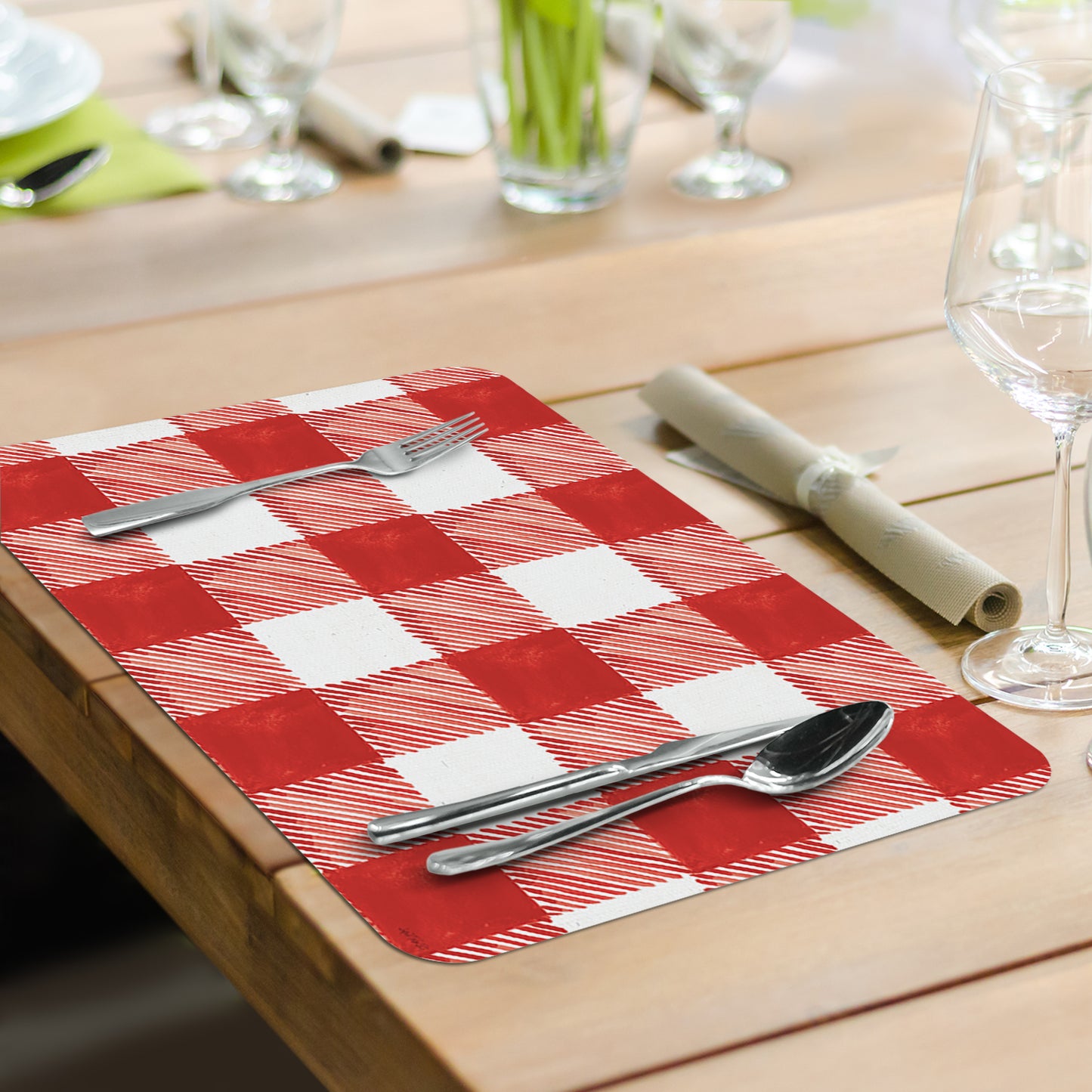 CounterArt Country Life Farm 4 Pack Reversible Easy Care Flexible Placemats Made in the USA