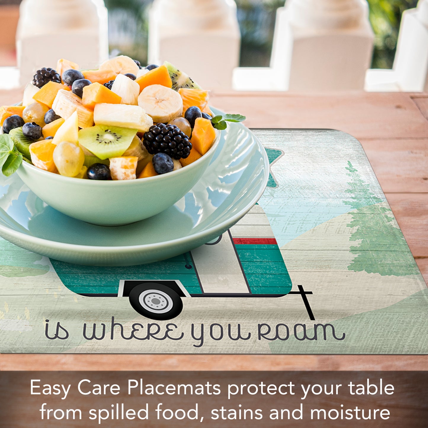 Counterart Where You Roam 4 Pack Reversible Easy Care Flexible Placemats Made in the USA