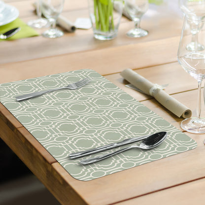 CounterArt Fresh Poppies 4 Pack Reversible Easy Care Flexible Placemats Made in the USA