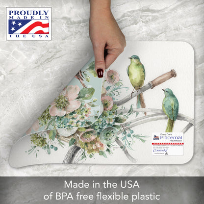 CounterArt Mint Crush 4 Pack Reversible Easy Care Flexible Placemats Made in the USA
