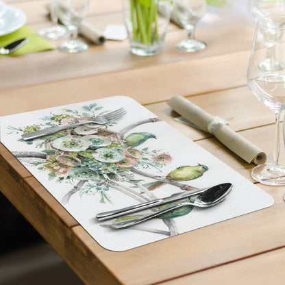 CounterArt Mint Crush 4 Pack Reversible Easy Care Flexible Placemats Made in the USA