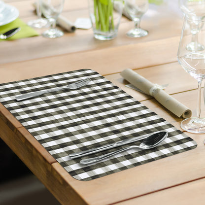 CounterArt Plaid Snowman 4 Pack Reversible Easy Care Placemats Made in the USA