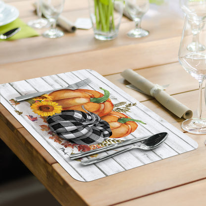 CounterArt Rustic Fall 4 Pack Reversible Easy Care Placemats Made in the USA