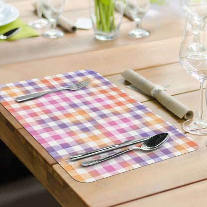 CounterArt Zinnias & Butterflies 4 Pack Reversible Easy Care Flexible Placemats Made in the USA