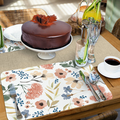 CounterArt Meadow 4 Pack Reversible Easy Care Flexible Placemats Made in the USA