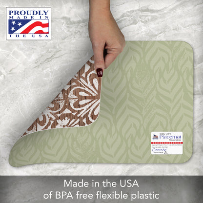 CounterArt Modern Farmhouse 4 Pack Reversible Easy Care Flexible Placemats Made in the USA