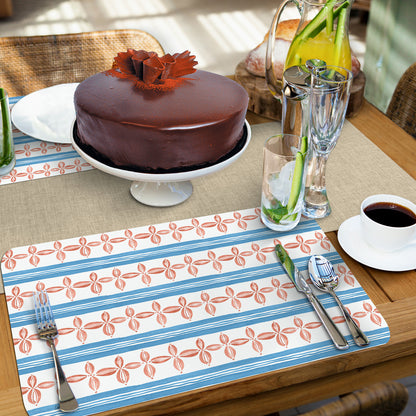 CounterArt Color Patterns 4 Pack Reversible Easy Care Flexible Placemats Made in the USA