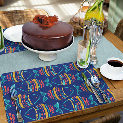 CounterArt Along The Coast 4 Pack Reversible Easy Care Flexible Placemats Made in the USA