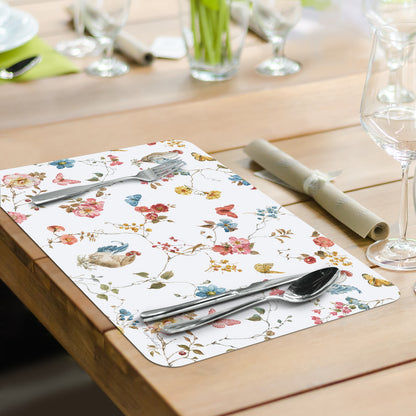CounterArt Countryside Roosters 4 Pack Reversible Easy Care Flexible Placemats Made in the USA