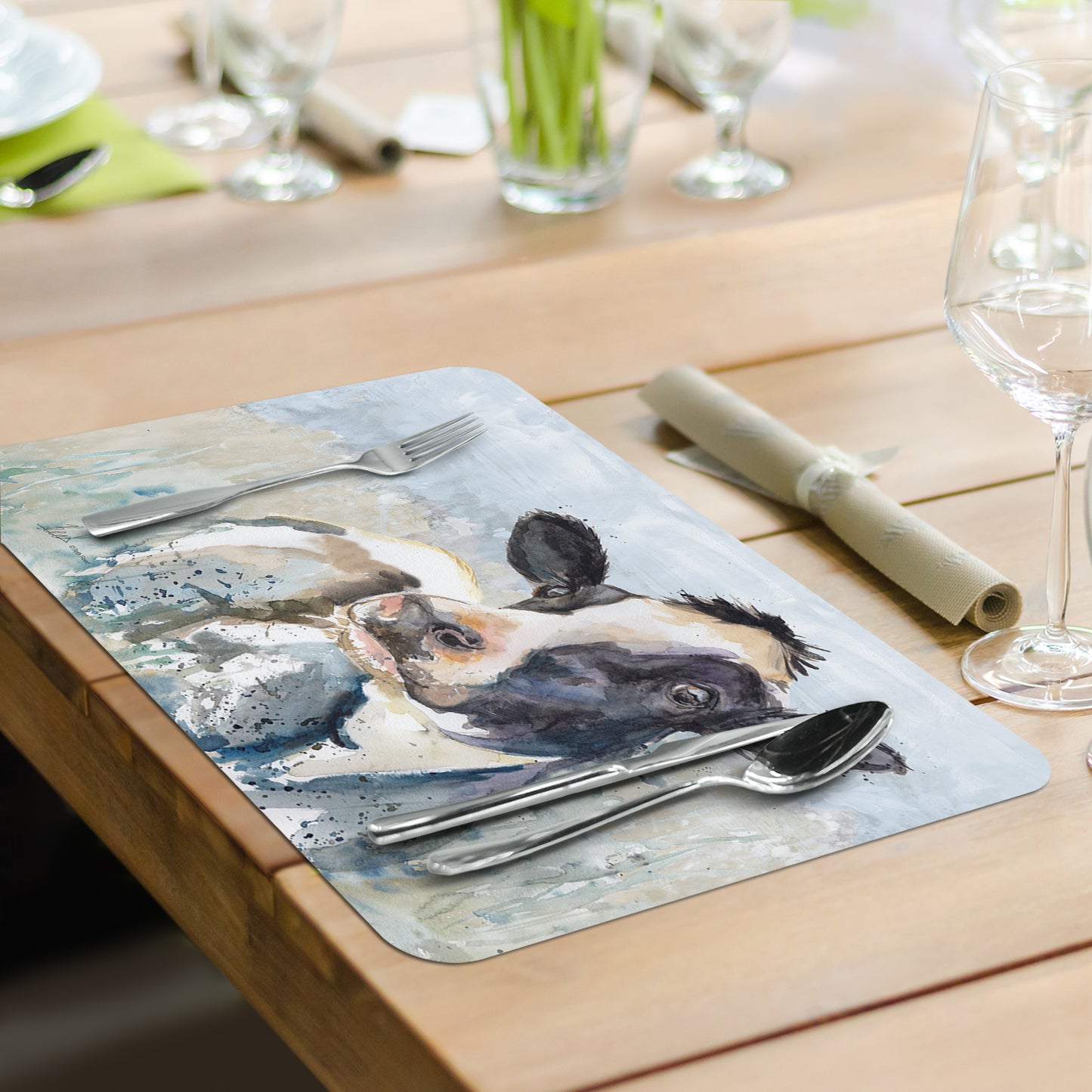 CounterArt Home on The Range 4 Pack Reversible Easy Care Flexible Placemats Made in the USA