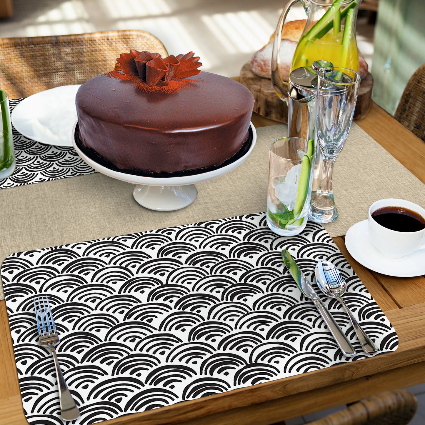 CounterArt Arches 4 Pack Reversible Easy Care Flexible Placemats Made in the USA