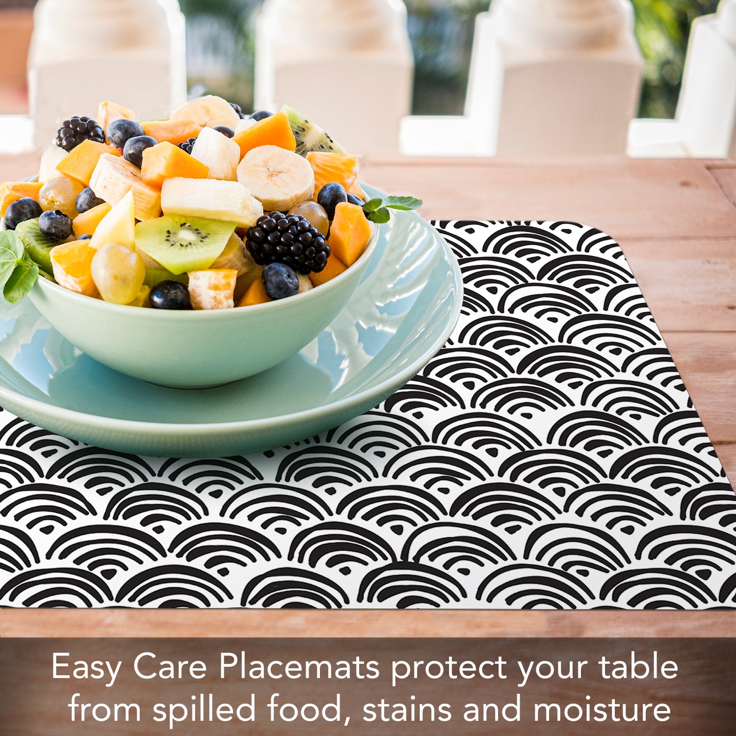 CounterArt Arches 4 Pack Reversible Easy Care Flexible Placemats Made in the USA