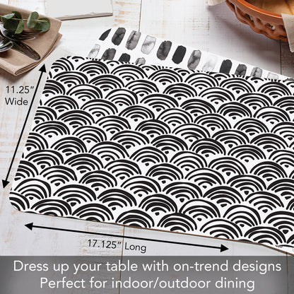 CounterArt Arches 4 Pack Reversible Easy Care Flexible Placemats Made in the USA