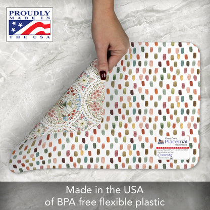 CounterArt Countryside Repeat 4 Pack Reversible Easy Care Flexible Placemats Made in the USA