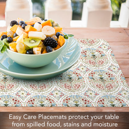 CounterArt Countryside Repeat 4 Pack Reversible Easy Care Flexible Placemats Made in the USA